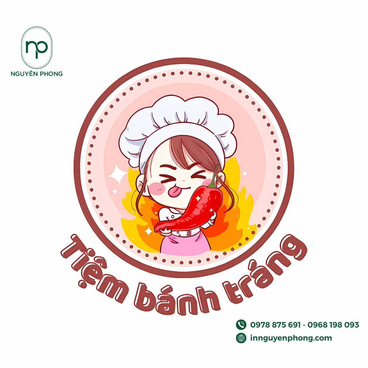 Mẫu logo quán ăn vặt